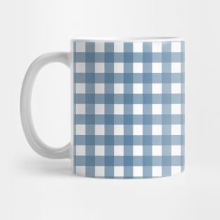 Checkered Blue and White Gingham Mug